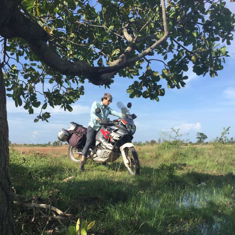 Cyprien through Mongolia on his dual sports bike