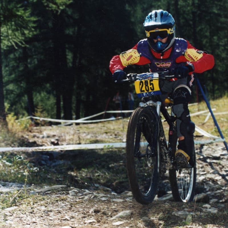 Quentin at 13 years old, at the French downhill championships
